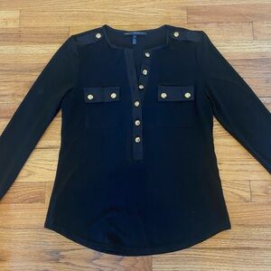 White House Black Market black long sleeved shirt, size small